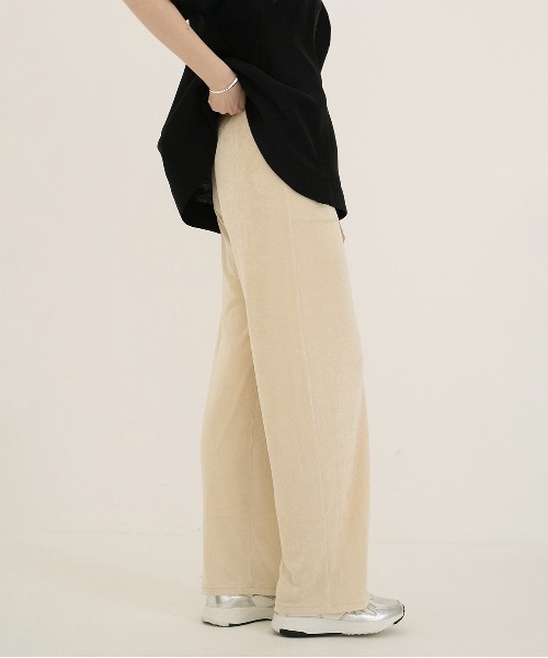 CLANE(クラネ)の「BRIGHT JERSEY PANTS(その他パンツ・レディース・オレンジ/アイボリー/ブラック・0/2/1)」の2枚目の写真
