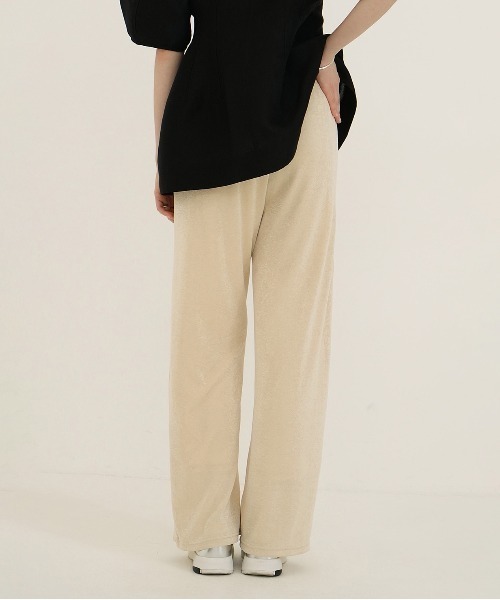 CLANE(クラネ)の「BRIGHT JERSEY PANTS(その他パンツ・レディース・オレンジ/アイボリー/ブラック・0/2/1)」の9枚目の写真