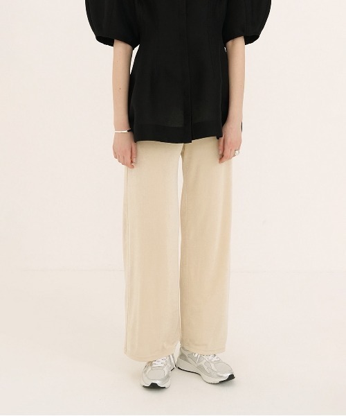 CLANE(クラネ)の「BRIGHT JERSEY PANTS(その他パンツ・レディース・オレンジ/アイボリー/ブラック・0/2/1)」の8枚目の写真
