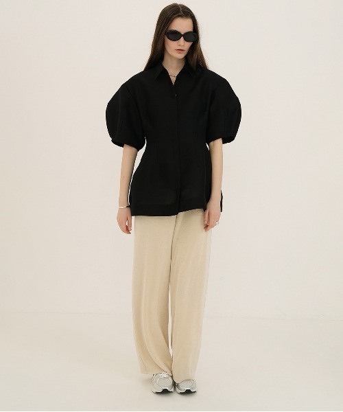 CLANE(クラネ)の「BRIGHT JERSEY PANTS(その他パンツ・レディース・オレンジ/アイボリー/ブラック・0/2/1)」の5枚目の写真