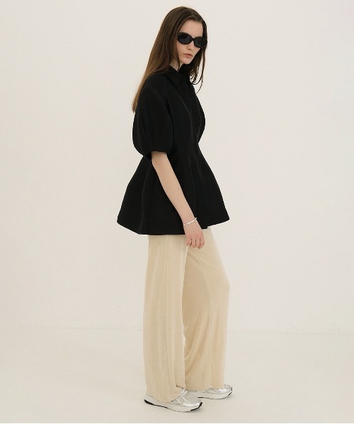 CLANE(クラネ)の「BRIGHT JERSEY PANTS(その他パンツ・レディース・オレンジ/アイボリー/ブラック・0/2/1)」の6枚目の写真