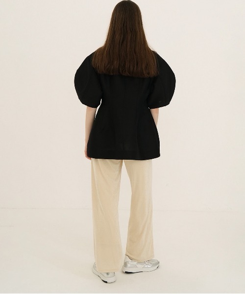 CLANE(クラネ)の「BRIGHT JERSEY PANTS(その他パンツ・レディース・オレンジ/アイボリー/ブラック・0/2/1)」の7枚目の写真