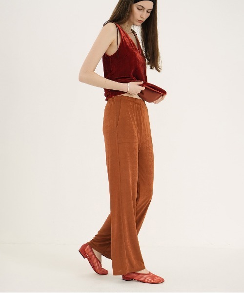 CLANE(クラネ)の「BRIGHT JERSEY PANTS(その他パンツ・レディース・オレンジ/アイボリー/ブラック・0/2/1)」の11枚目の写真