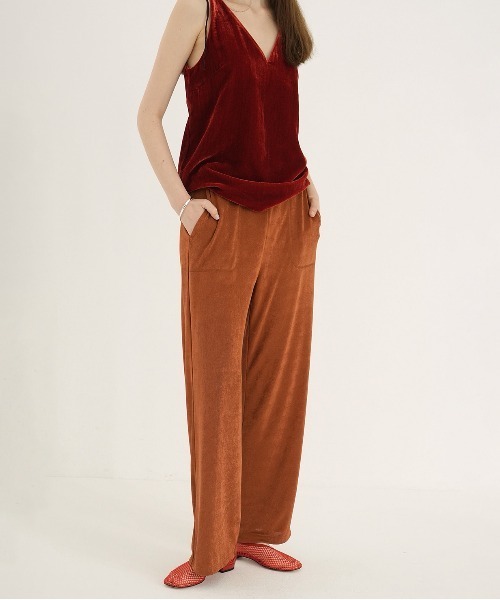 CLANE(クラネ)の「BRIGHT JERSEY PANTS(その他パンツ・レディース・オレンジ/アイボリー/ブラック・0/2/1)」の10枚目の写真