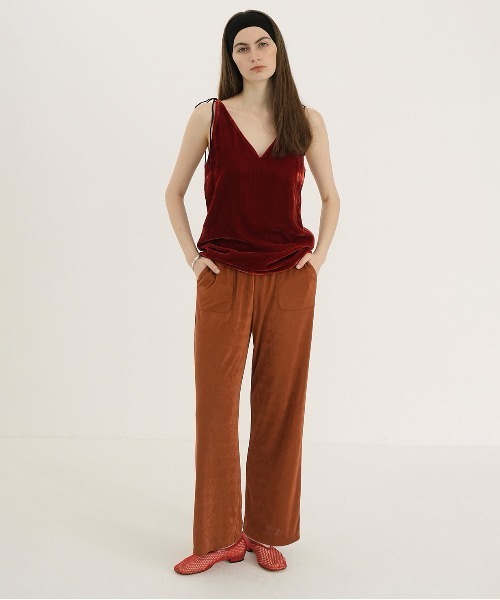 CLANE(クラネ)の「BRIGHT JERSEY PANTS(その他パンツ・レディース・オレンジ/アイボリー/ブラック・0/2/1)」の13枚目の写真