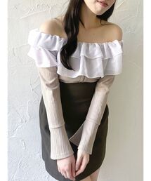 dazzlin | ショルダーフリルカットトップス(Tシャツ/カットソー)