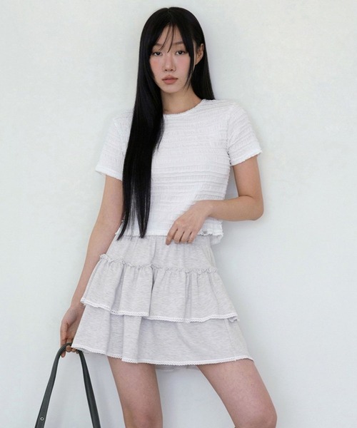 3.3 Field Trip （3.3フィールドトリップ）の「3.3 Field Trip／クロップＴ（Tシャツ/カットソー・レディース・ブラック/アイボリー・FREE）」の3枚目の写真