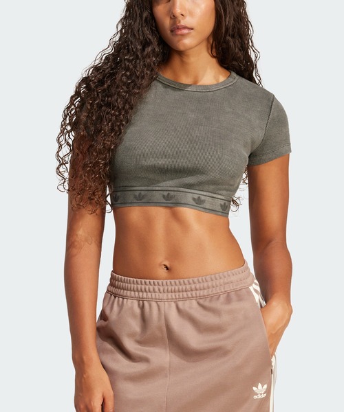 adidas（アディダス）の「リブ半袖トップ / アディダスオリジナルス adidas Originals（Tシャツ/カットソー・レディース・ホワイト/ブラック・SMALL/X-SMALL/XX-LARGE/X-LARGE/LARGE/MEDIUM）」の16枚目の写真