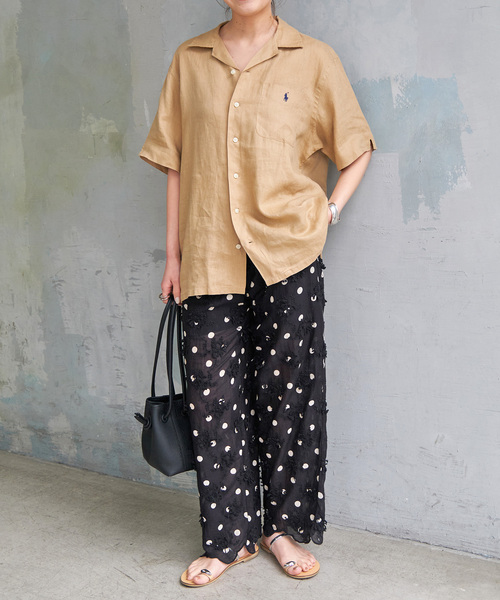 Spick & Span(スピックアンドスパン)の「《追加》crinkle crinkle crinkle 3D embroidery dot pants CC-2508(その他パンツ・レディース・ブラック・FREE)」の6枚目の写真