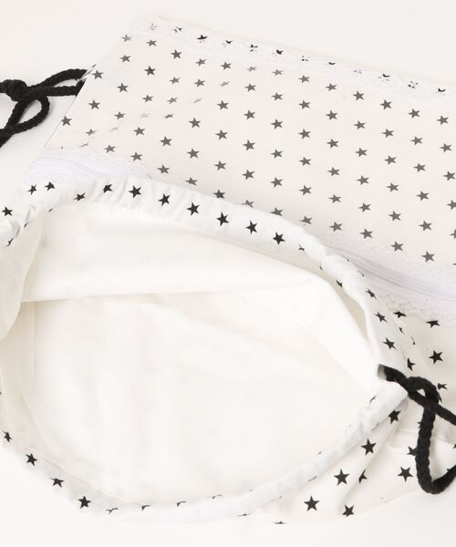 SPINNS(スピンズ)の「推しを入れられるポケットつき!痛バッグ/ナップサック(バックパック/リュック・レディース・ブルー/ホワイト・ONESIZE)」の8枚目の写真