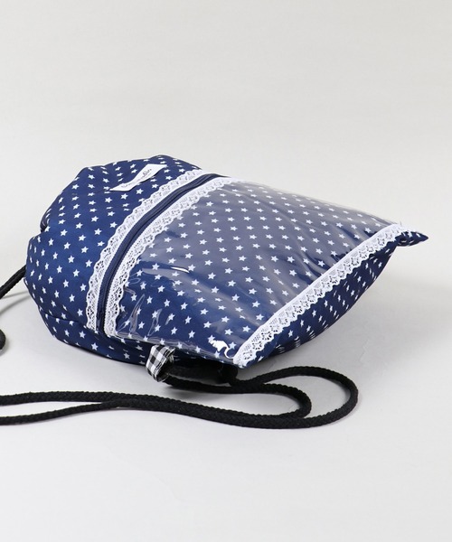 SPINNS(スピンズ)の「推しを入れられるポケットつき!痛バッグ/ナップサック(バックパック/リュック・レディース・ブルー/ホワイト・ONESIZE)」の6枚目の写真