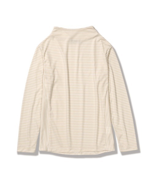 Foxfire(フォックスファイヤー)の「TSスムースBDボトルネック(Tシャツ/カットソー・レディース・ラベンダー/ライトグリーン/クリーム・S/M/L)」の1枚目の写真