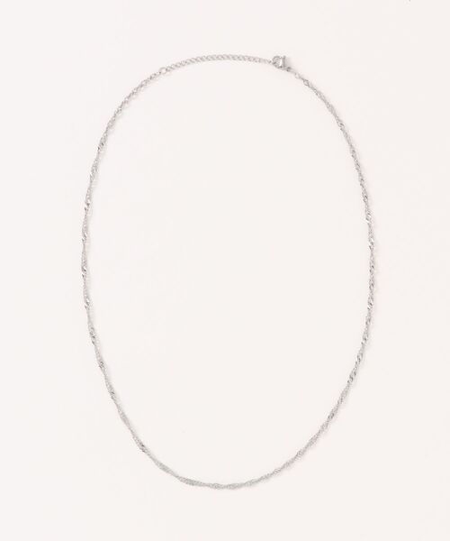 calmila(カルミラ)の「【 金属アレルギー対応 】ツイストチェーンネックレス / ステンレス 幅2mm(ネックレス・レディース・シルバー/ゴールド・ONESIZE)」の6枚目の写真