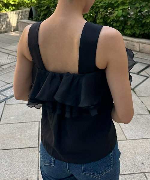 JENNE（ジェンヌ）の「ボリュームブーケブラウス（その他トップス・レディース・ブラック/ライトブルー・SMALL/MEDIUM/LARGE）」の5枚目の写真