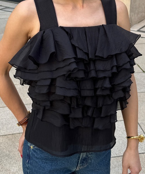 JENNE（ジェンヌ）の「ボリュームブーケブラウス（その他トップス・レディース・ブラック/ライトブルー・SMALL/MEDIUM/LARGE）」の11枚目の写真