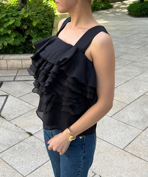 JENNE（ジェンヌ）の「ボリュームブーケブラウス（その他トップス・レディース・ブラック/ライトブルー・SMALL/MEDIUM/LARGE）」の12枚目の写真