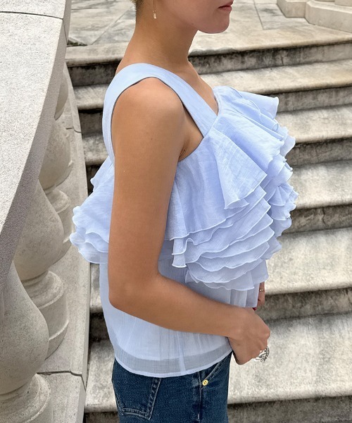 JENNE（ジェンヌ）の「ボリュームブーケブラウス（その他トップス・レディース・ブラック/ライトブルー・SMALL/MEDIUM/LARGE）」の18枚目の写真