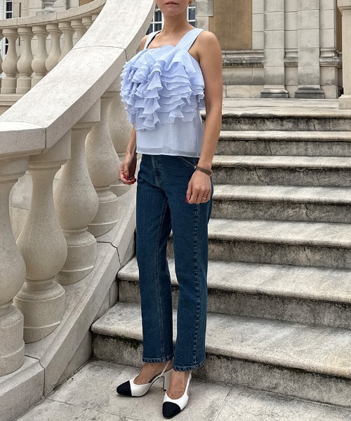 JENNE（ジェンヌ）の「ボリュームブーケブラウス（その他トップス・レディース・ブラック/ライトブルー・SMALL/MEDIUM/LARGE）」の21枚目の写真