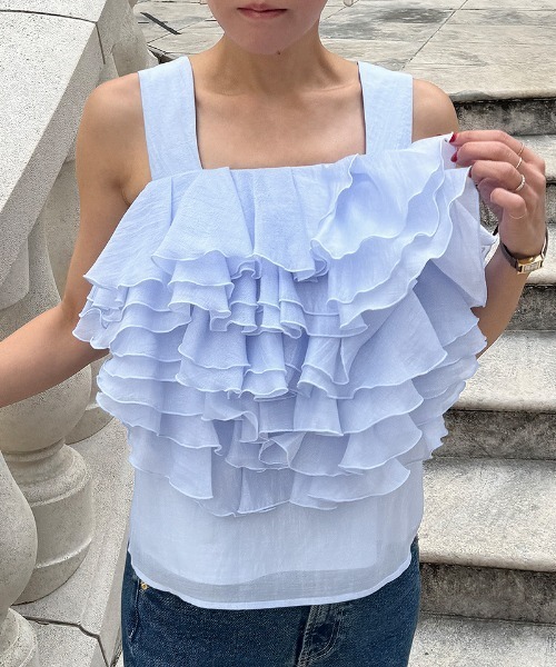 JENNE（ジェンヌ）の「ボリュームブーケブラウス（その他トップス・レディース・ブラック/ライトブルー・SMALL/MEDIUM/LARGE）」の22枚目の写真