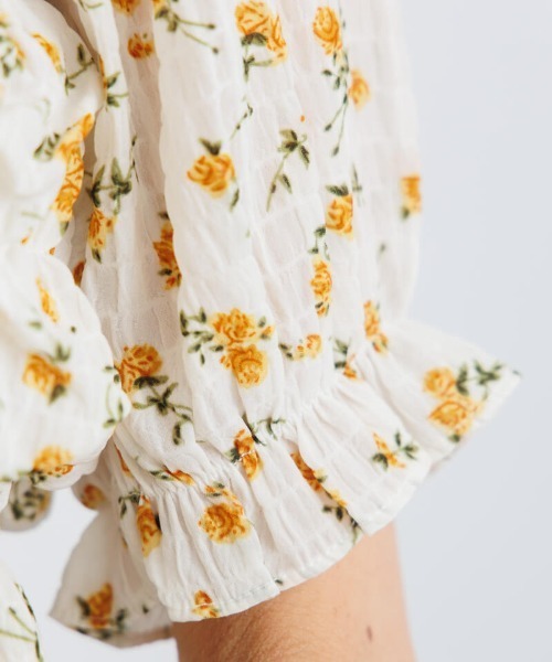 flower（フラワー）の「クランプルブルームトップ（シャツ/ブラウス・レディース・ブルー/イエロー・FREE）」の9枚目の写真