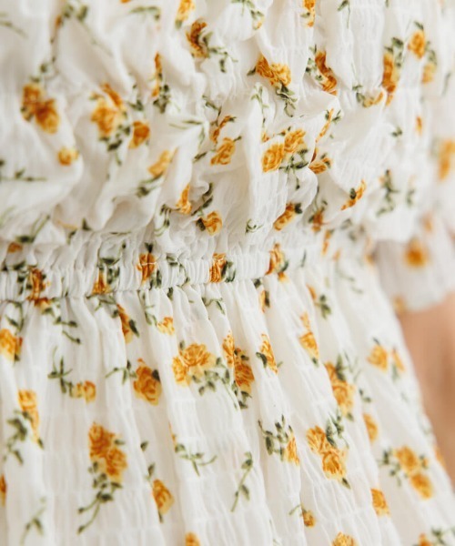 flower（フラワー）の「クランプルブルームトップ（シャツ/ブラウス・レディース・ブルー/イエロー・FREE）」の10枚目の写真