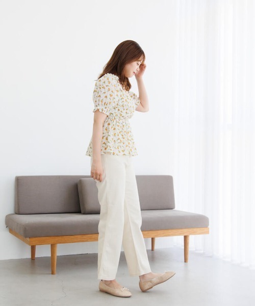22SS MURRAL Framed flower top ブラウス Tシャツ 22SS MURRAL まとう Framed flower top ブラウス Tシャツ