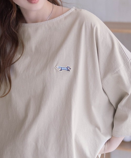 Mac-House(マックハウス)の「PENNEYS ワンポイントTシャツ(Tシャツ/カットソー・レディース・ホワイト/チャコールグレー/グレイッシュベージュ・M/L)」の19枚目の写真