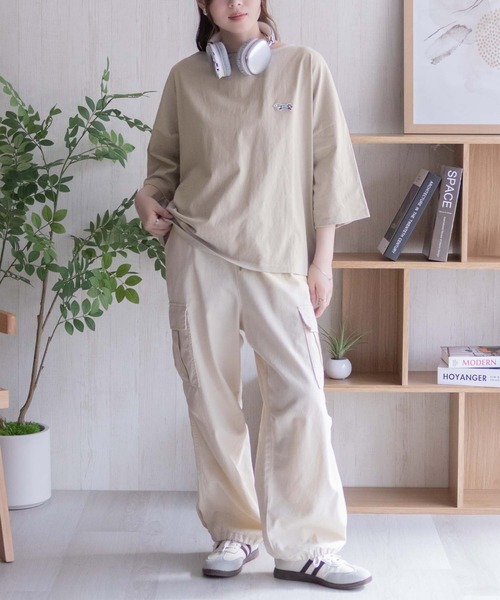 Mac-House(マックハウス)の「PENNEYS ワンポイントTシャツ(Tシャツ/カットソー・レディース・ホワイト/チャコールグレー/グレイッシュベージュ・M/L)」の22枚目の写真