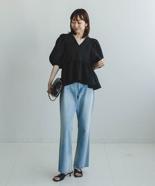 ノーブル★NOBLE★シアーノイズジャガードブラウス★今季 ノーブル NOBLE 《追加予約》シアーノイズジャガードブラウス