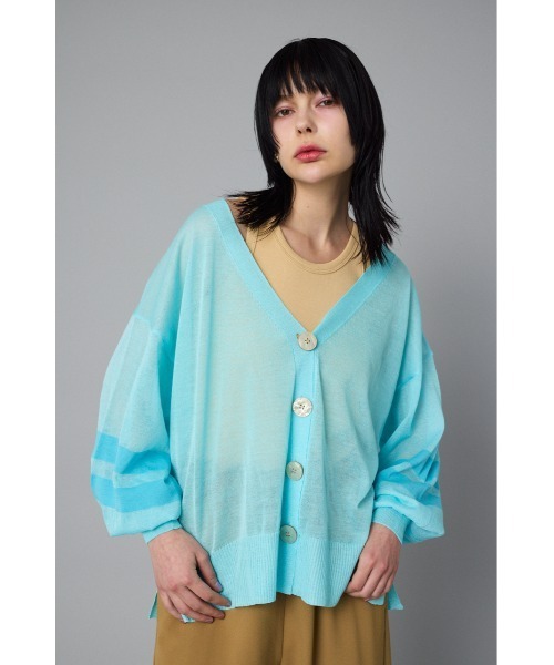 カーディガン Sheer line cardigan　　シアーラインカーディガン レディース セール】Sheer line cardigan シアーラインカーディガン