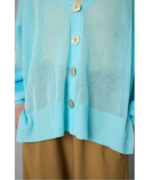 HeRIN.CYE(ヘリンドットサイ)の「Sheer line cardigan シアーラインカーディガン(カーディガン/ボレロ・レディース・ベージュ/ライトブルー/レッド・FREE)」の13枚目の写真