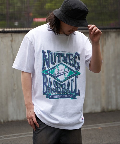 NO NEED(ノーニード)の「【NUTMEG/ナツメグ】BASEBALL T(Tシャツ/カットソー・メンズ・チャコール/グレー/ブラック/ホワイト/ネイビー・LL/M/L)」の16枚目の写真