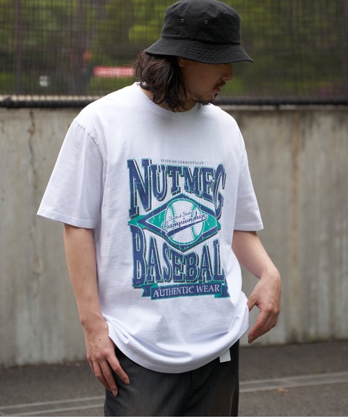 NO NEED(ノーニード)の「【NUTMEG/ナツメグ】BASEBALL T(Tシャツ/カットソー・メンズ・チャコール/グレー/ブラック/ホワイト/ネイビー・LL/M/L)」の17枚目の写真