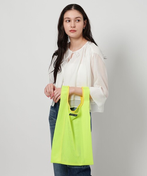 JULY NINE(ジュライナイン)の「<JULY NINE>メッシュ トートバッグ(トートバッグ・レディース・イエロー/ピンク・FREE)」の5枚目の写真