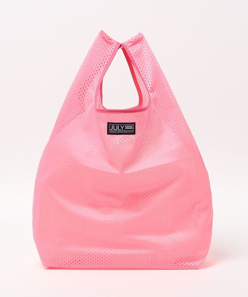 JULY NINE(ジュライナイン)の「<JULY NINE>メッシュ トートバッグ(トートバッグ・レディース・イエロー/ピンク・FREE)」の6枚目の写真