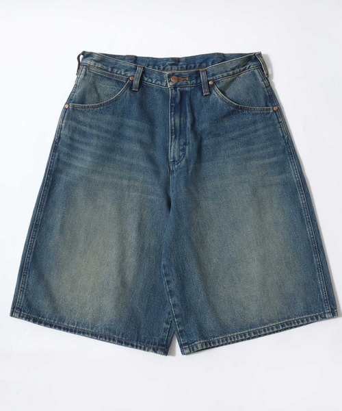 Wrangler(ラングラー)の「Wrangler(ラングラー)DENIM SHORTS/ヴィンテージウォッシュ・ダメージ加工デニムショーツ メンズ レディース ユニセックス/ジョーツ(デニムパンツ・メンズ・ライトインディゴブルー/インディゴブルー・M/L/XL/S)」の3枚目の写真