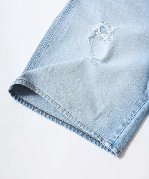 Wrangler(ラングラー)の「Wrangler(ラングラー)DENIM SHORTS/ヴィンテージウォッシュ・ダメージ加工デニムショーツ メンズ レディース ユニセックス/ジョーツ(デニムパンツ・メンズ・ライトインディゴブルー/インディゴブルー・M/L/XL/S)」の22枚目の写真