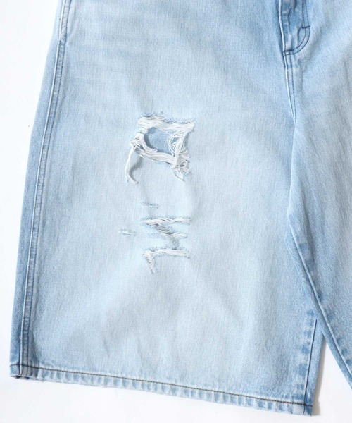 Wrangler(ラングラー)の「Wrangler(ラングラー)DENIM SHORTS/ヴィンテージウォッシュ・ダメージ加工デニムショーツ メンズ レディース ユニセックス/ジョーツ(デニムパンツ・メンズ・ライトインディゴブルー/インディゴブルー・M/L/XL/S)」の20枚目の写真