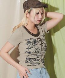 dispark | DISPARK/【25年春夏新作】ハトメネックデザインSSトップス(Tシャツ/カットソー)