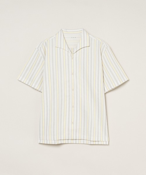 three dots(スリードッツ)の「ラッセル 半袖シャツ(シャツ/ブラウス・メンズ・サックスブルー/ライトホワイト・MEDIUM/LARGE/SMALL)」の2枚目の写真