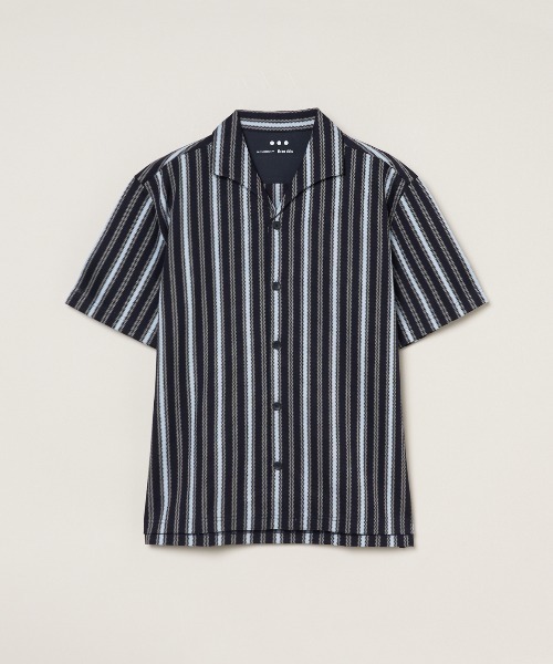 three dots(スリードッツ)の「ラッセル 半袖シャツ(シャツ/ブラウス・メンズ・サックスブルー/ライトホワイト・MEDIUM/LARGE/SMALL)」の3枚目の写真