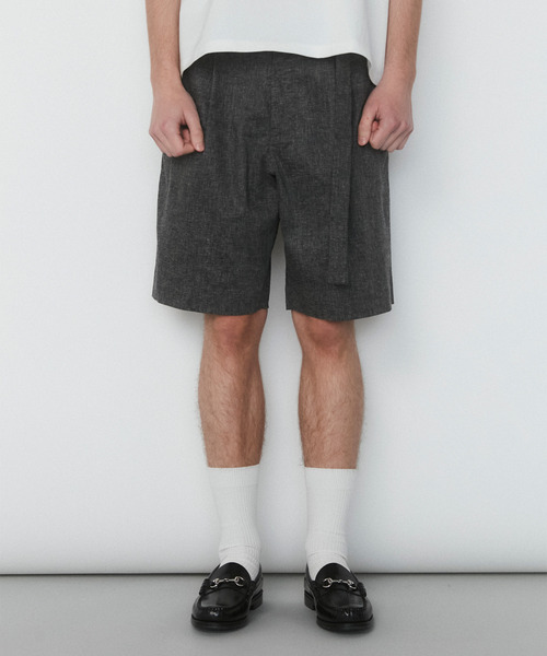 VICTIM(ヴィクティム)の「VICTIM ヴィクティム / LINEN WIDE SHORTS セットアップリネンワイドショーツ ショートパンツ / VTM-25-P-005(その他パンツ・メンズ・グレー/ブラック/ブラウン・1/2/3)」の6枚目の写真