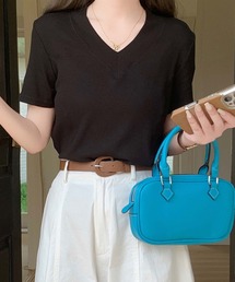 LAFFMO（ラフモ）の「Vネック半袖カットソー（Tシャツ/カットソー）」