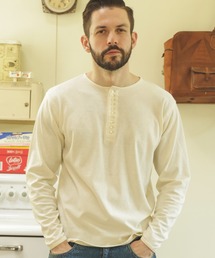 88/12 VINTAGE MATERIAL / 10-BUTTON HENLEY NECK SHIRT