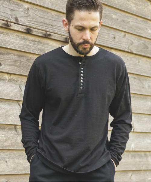 MR.OLIVE（ミスターオリーブ）の「88/12 VINTAGE MATERIAL / 10-BUTTON HENLEY NECK SHIRT（Tシャツ/カットソー・メンズ・オフホワイト/ブラック/ネイビー・MEDIUM/LARGE）」の16枚目の写真