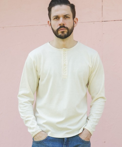 MR.OLIVE（ミスターオリーブ）の「88/12 VINTAGE MATERIAL / 10-BUTTON HENLEY NECK SHIRT（Tシャツ/カットソー・メンズ・オフホワイト/ブラック/ネイビー・MEDIUM/LARGE）」の12枚目の写真