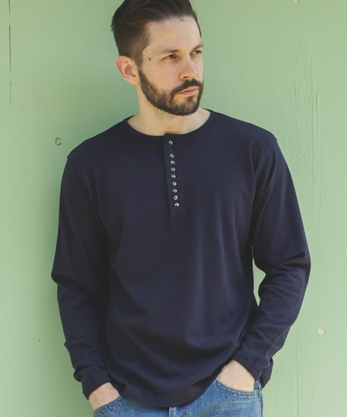 MR.OLIVE（ミスターオリーブ）の「88/12 VINTAGE MATERIAL / 10-BUTTON HENLEY NECK SHIRT（Tシャツ/カットソー・メンズ・オフホワイト/ブラック/ネイビー・MEDIUM/LARGE）」の10枚目の写真