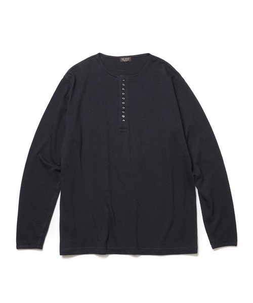 MR.OLIVE（ミスターオリーブ）の「88/12 VINTAGE MATERIAL / 10-BUTTON HENLEY NECK SHIRT（Tシャツ/カットソー・メンズ・オフホワイト/ブラック/ネイビー・MEDIUM/LARGE）」の6枚目の写真