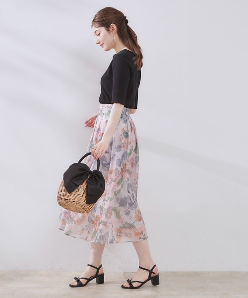 couture brooch（クチュールブローチ）の「【マシンウォッシャブル・アンチピリング・二の腕カバー】ハートネックテレコ5分袖プルオーバー（Tシャツ/カットソー・レディース・ホワイト系5/オフホワイト/ブラック・38/40/42/36）」の15枚目の写真