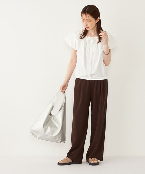 セール】SHIPS Colors:〈手洗い可能〉カット ジョーゼット サイド